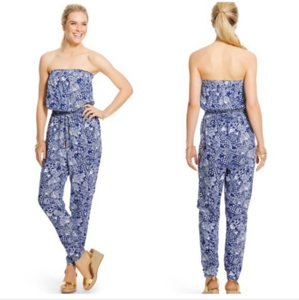 Lilly Pulitzer For Target Strapless Jumpsuit- Upstream